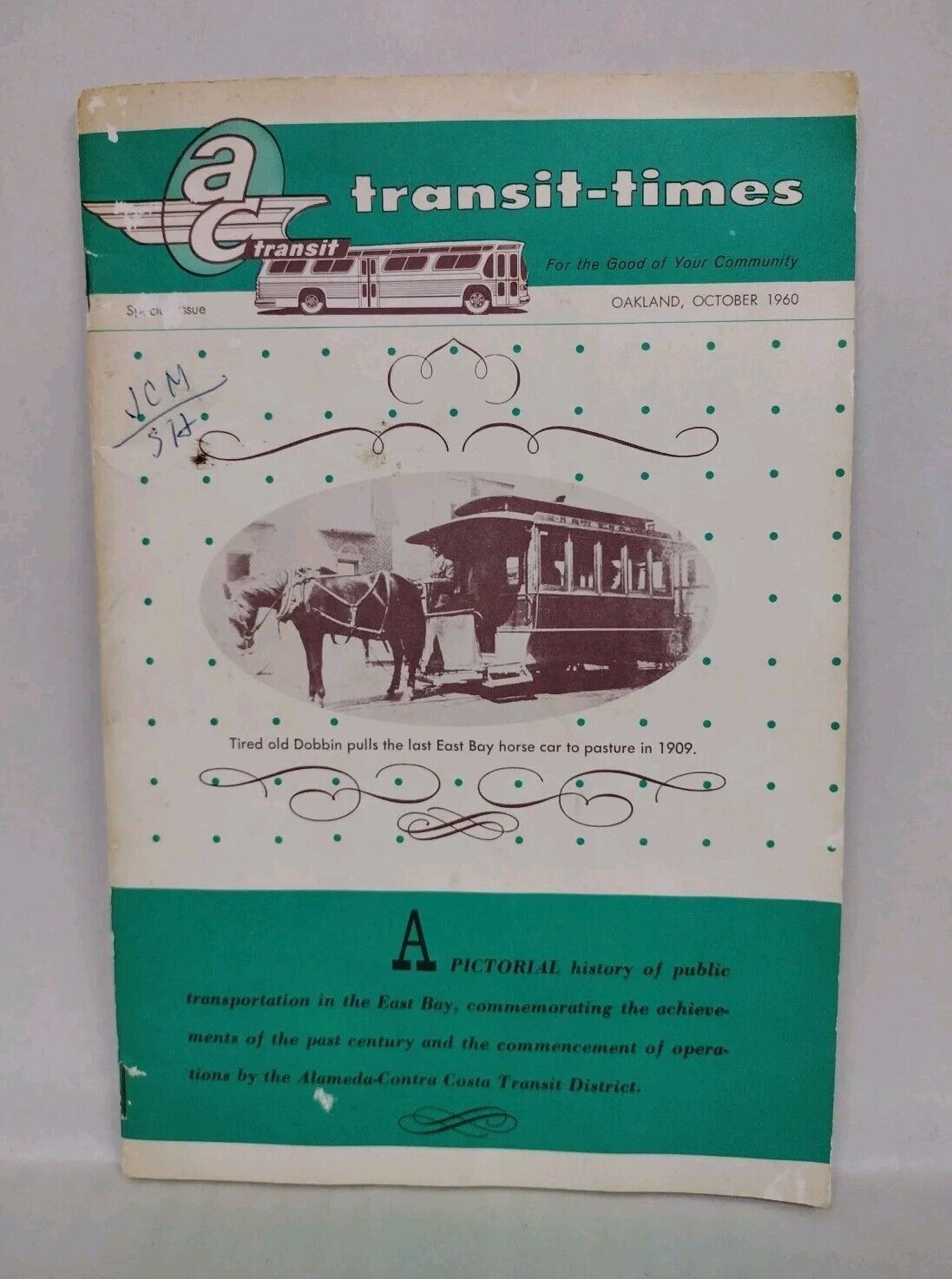 Transit Times (1960) Oakland California Public Transportation History Booklet