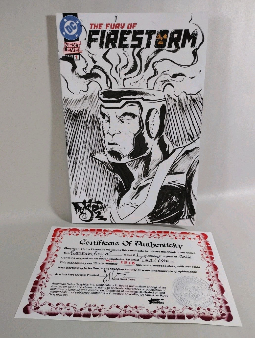 Firestorm #1 (2026) DC Comic Sketch Cover Variant W Original Dave Castr Art