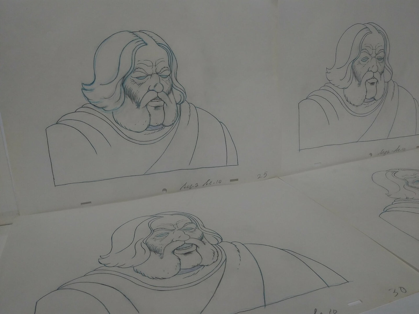 Lot Of 10 Original 1981 Heavy Metal Animation Pencil Art Prelims of Elder TAARNA