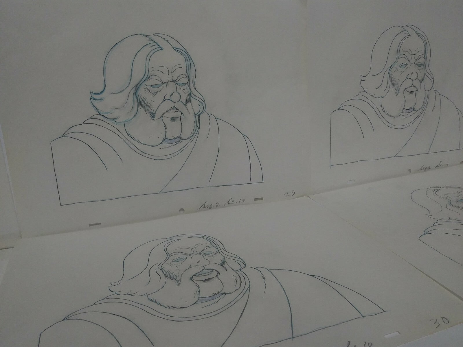 Lot Of 10 Original 1981 Heavy Metal Animation Pencil Art Prelims of Elder TAARNA