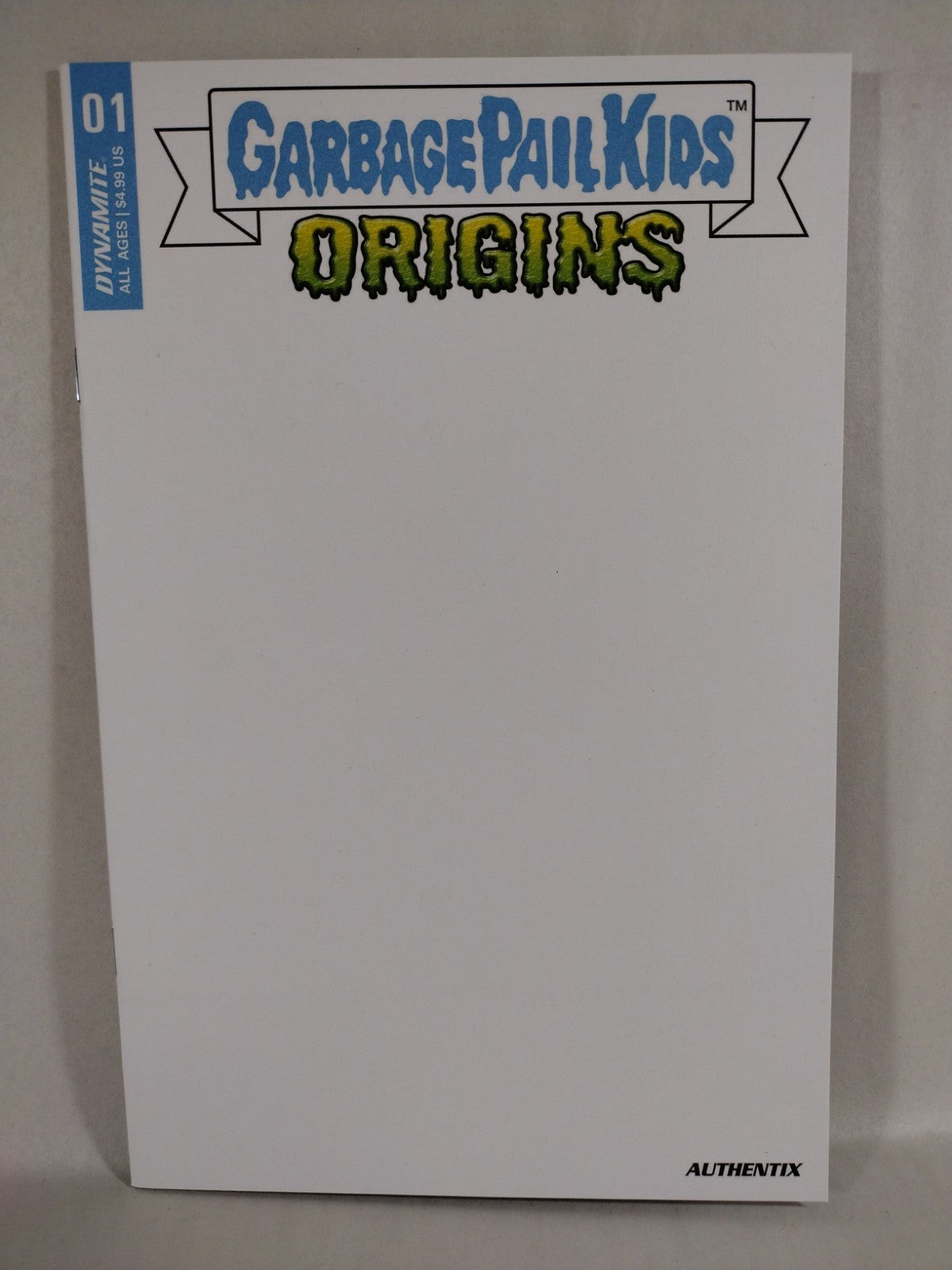 Garbage Pail Kids Origins #1 (2022) Dynamite Blank Sketch Cover Variant Comic NM