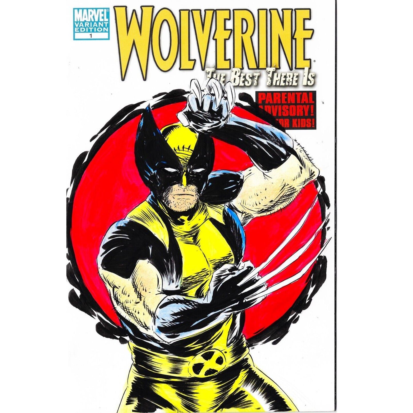 WOLVERINE THE BEST #1 Blank Cover Variant Marvel Comic w Original DAVE CASTR Art