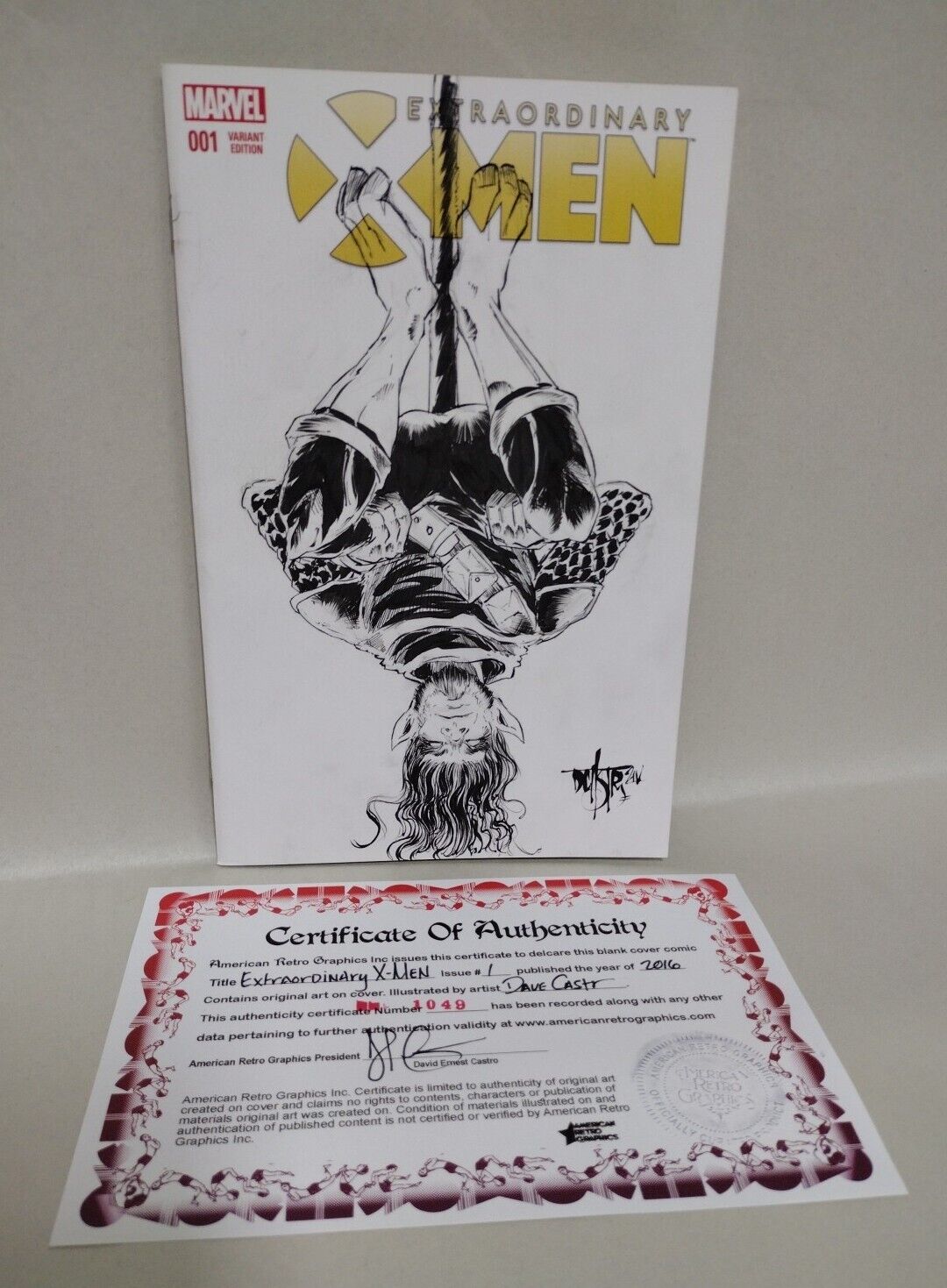 EXTRAORDINARY X-Men #1 (2016) Marvel Sketch Variant Comic W Original Dcastr Art