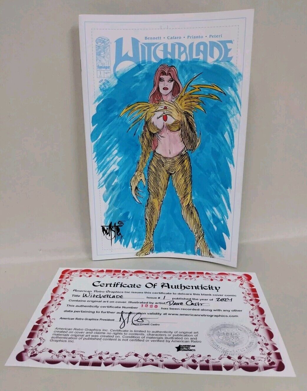 Witchblade #1 (2024) Image Comic Sketch Cover Variant W Original Dave Castr Art