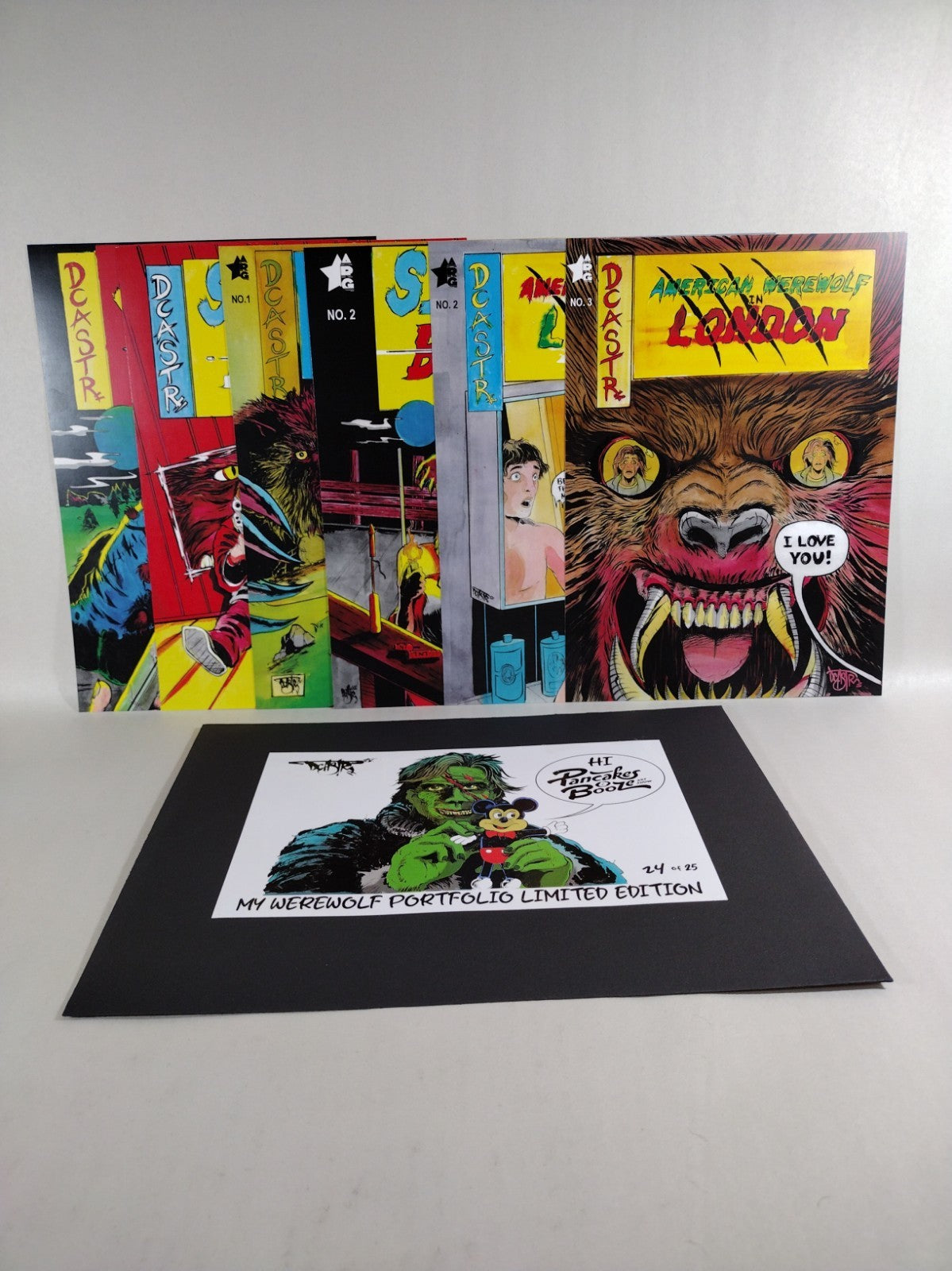 My Werewolf Portfolio Dave Castr Signed #d Art Print Set American Retro Graphics