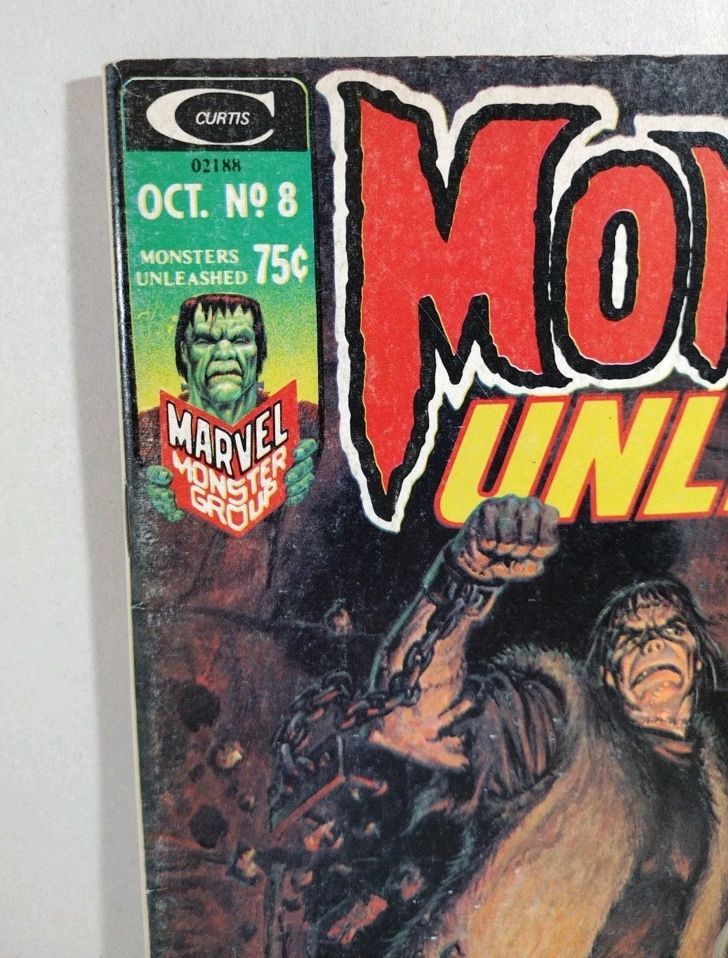 Monsters Unleashed #8 (1974) Marvel Curtis Horror Comic Magazine Man-Thing FN 