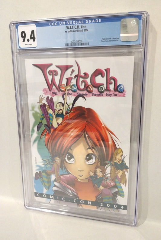 RARE DISNEY W.I.T.C.H. & KYLION 2004 Comic Con Exclusive Flip Book Promo CGC 9.4