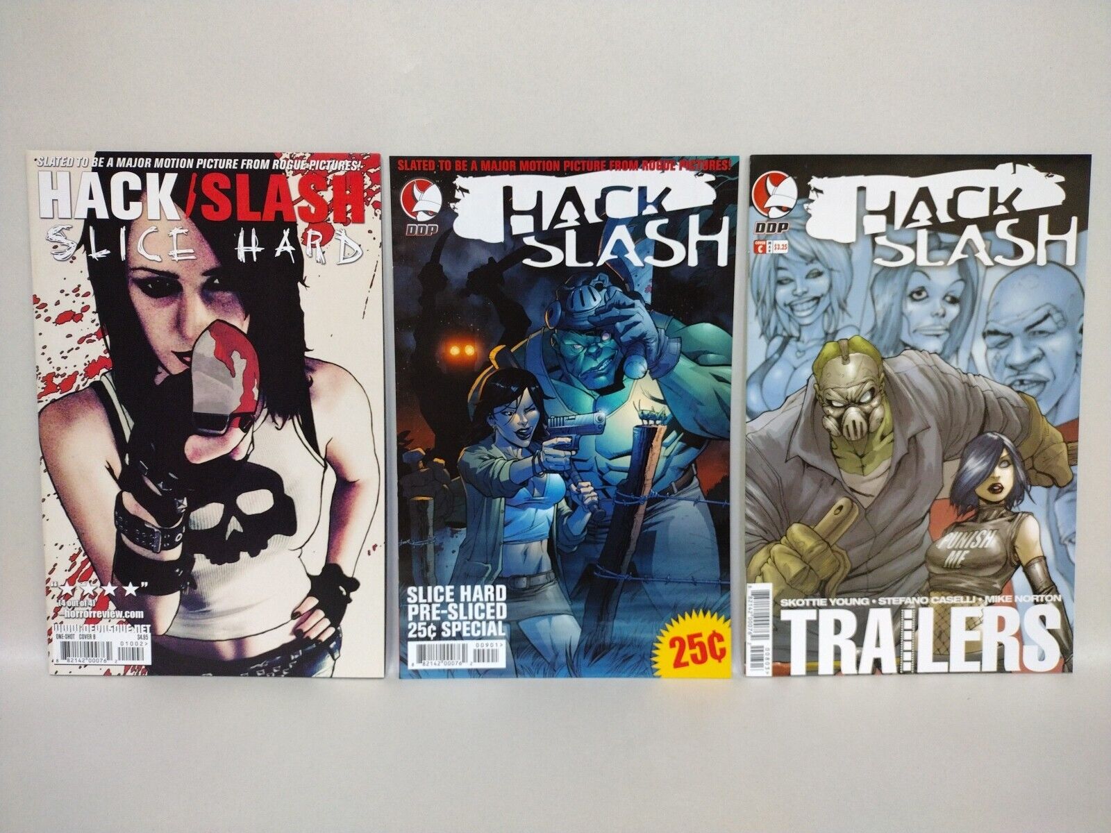 Hack Slash (2006) DDP 3 Comic Lot Set Trailer 1 Slice Hard 1 Pre-Sliced 1 NM