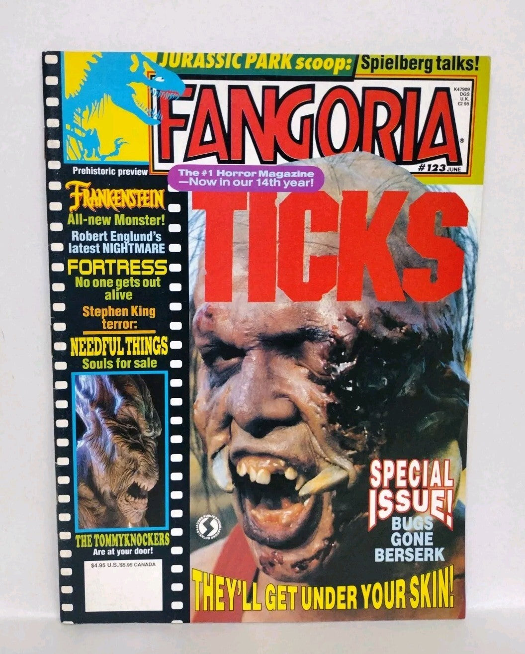FANGORIA Magazine 123 (1993) Stephen King Tommy Knockers Needful Things Ticks VF