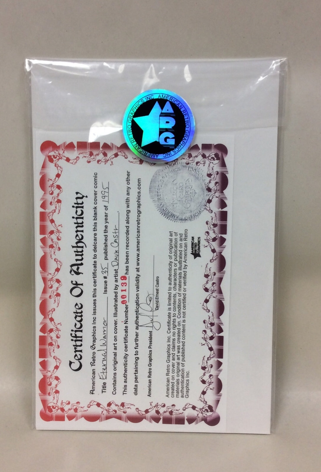 Eternal Warrior 35 (1995) Valiant Sketch Cvr Variant Comic W Original Art DCastr