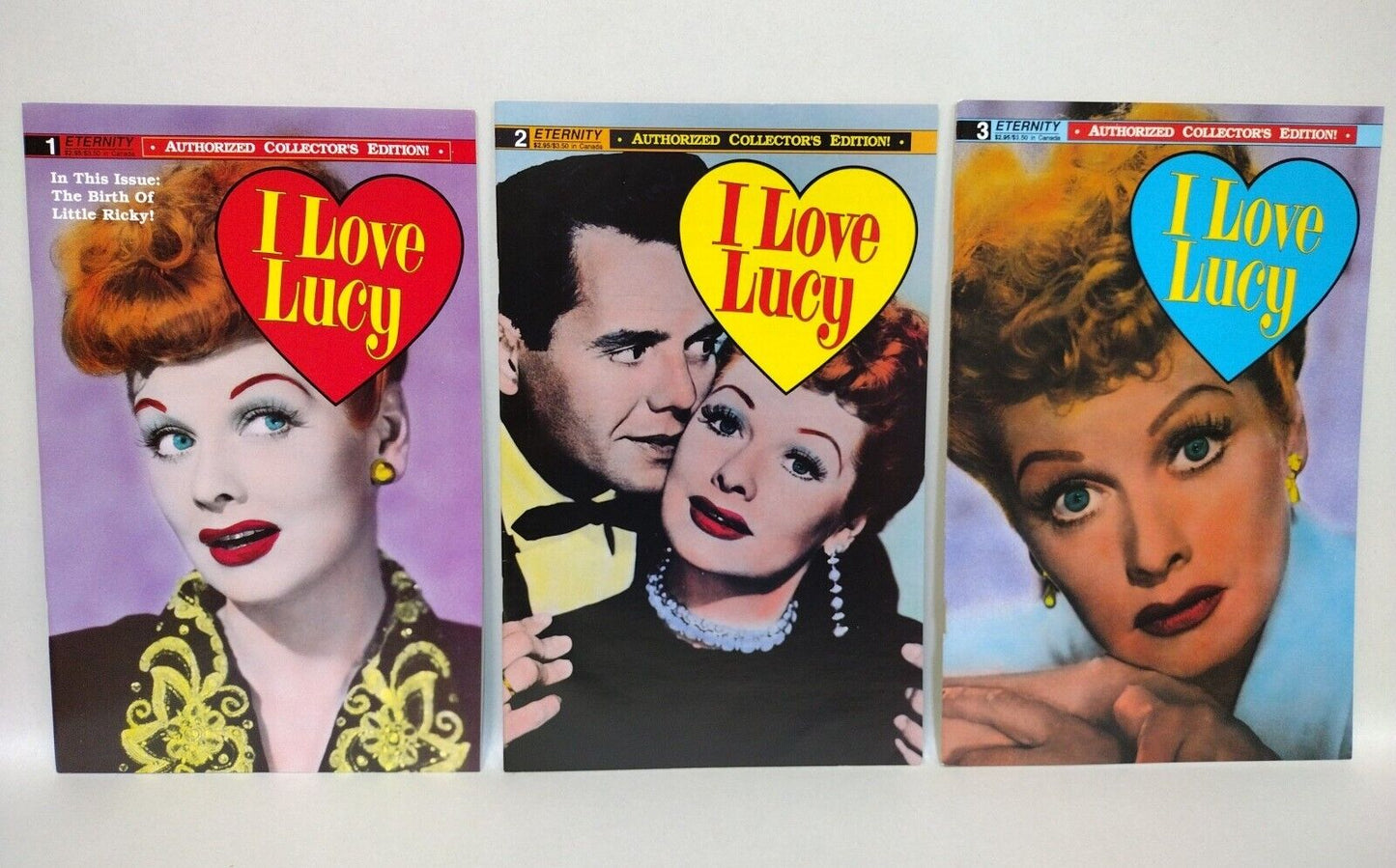 I Love Lucy (1990) Eternity Comic Lot Set #1 2 3 King Features Syndicate 1952