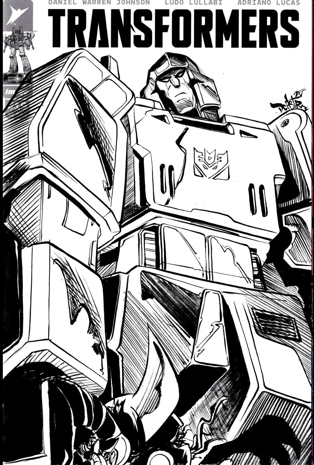 Transformers #19 (2025) Image Comic Sketch Variant Cover W Original Megatron Art
