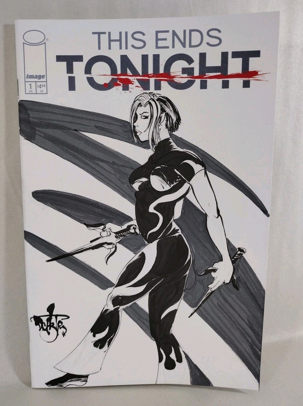 This Ends Tonight #1 Image Comic 2025 Sketch Cover Variant W Original DCastr Art