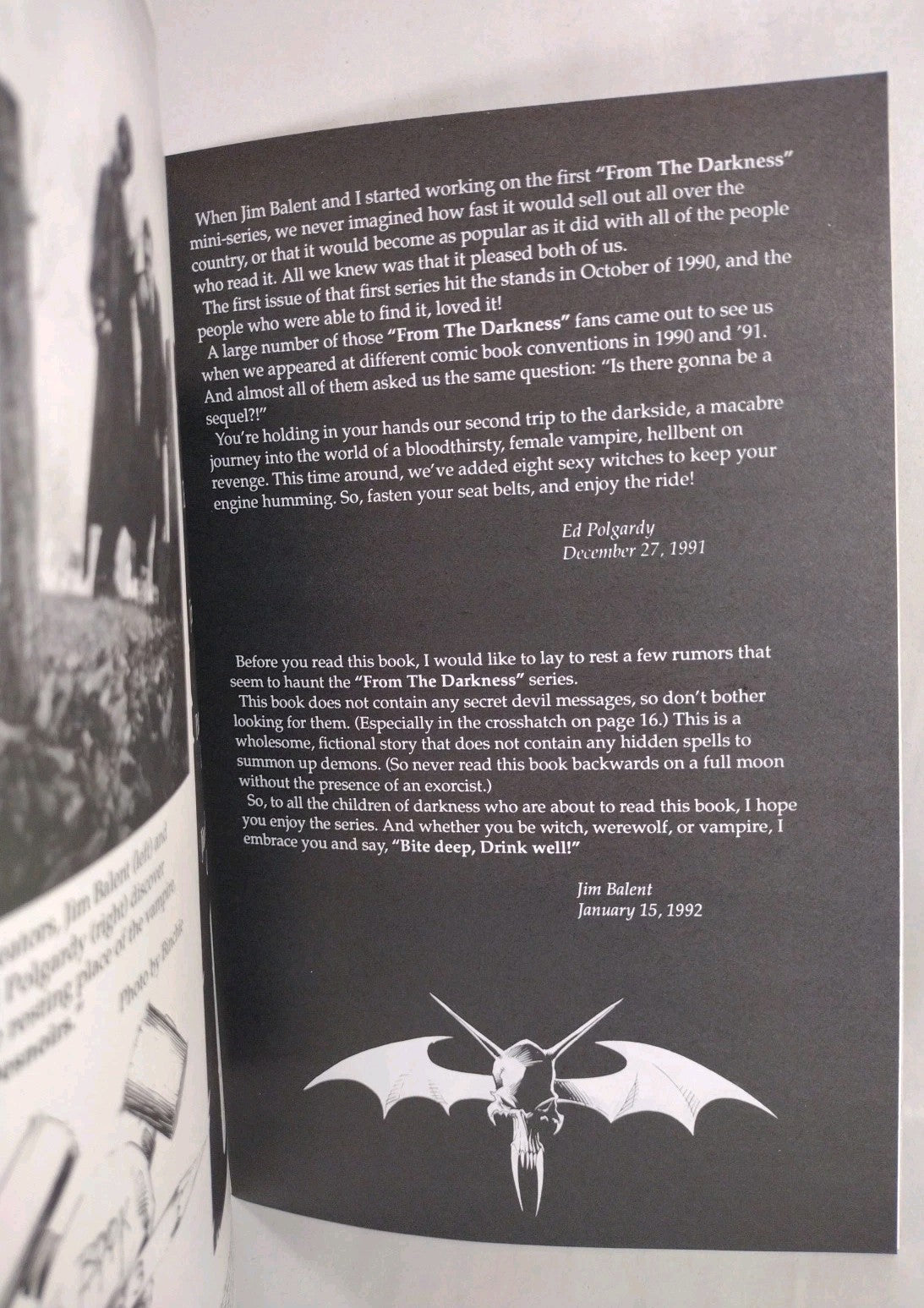 From the Darkness Book II Blood Vows (1992) 1 2 3 Complete Series CFD Jim Balent