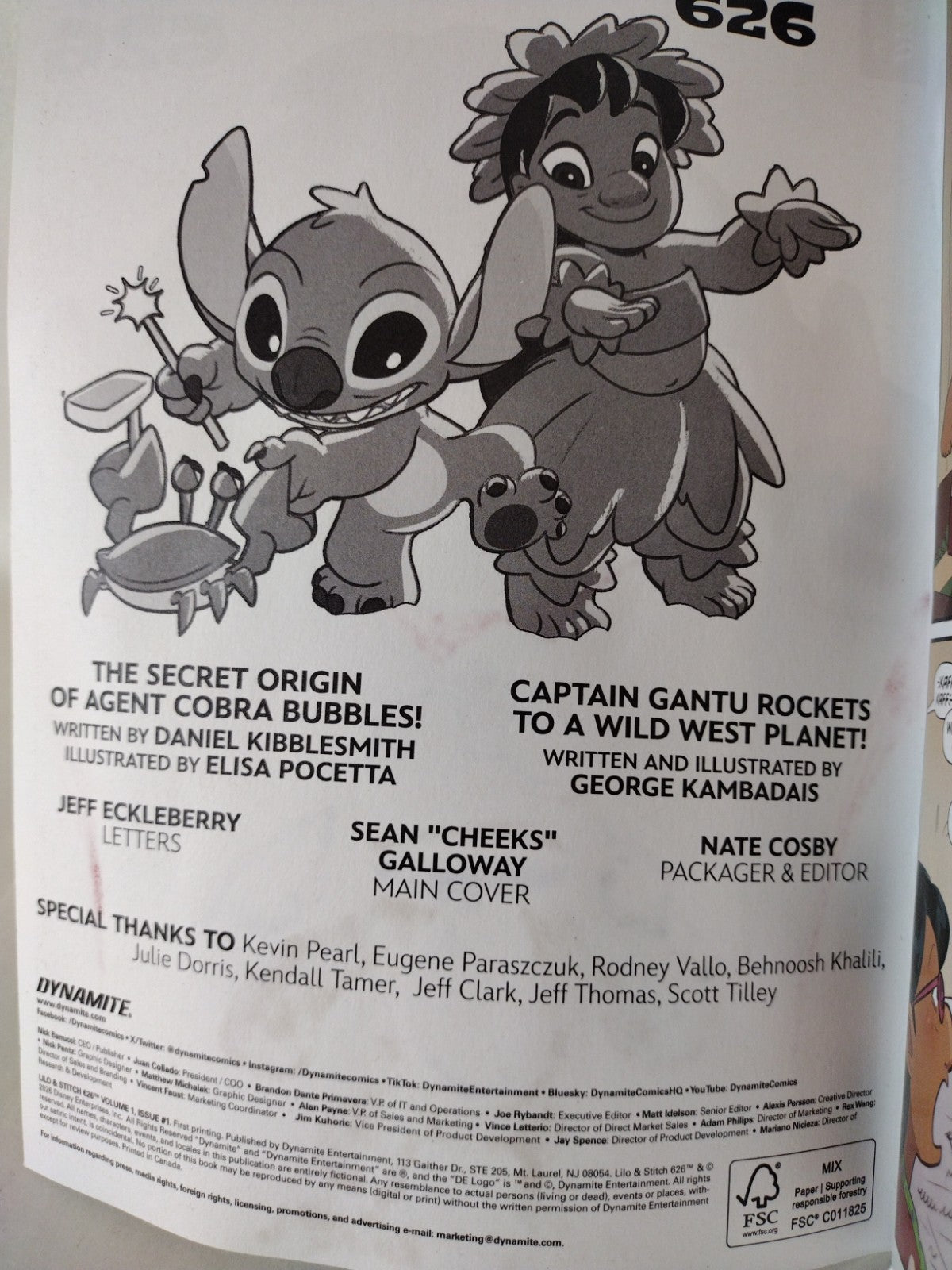 Lilo & Stitch 626 #1 Disney Dynamite Sketch Variant Cover W Original DCastr Art 