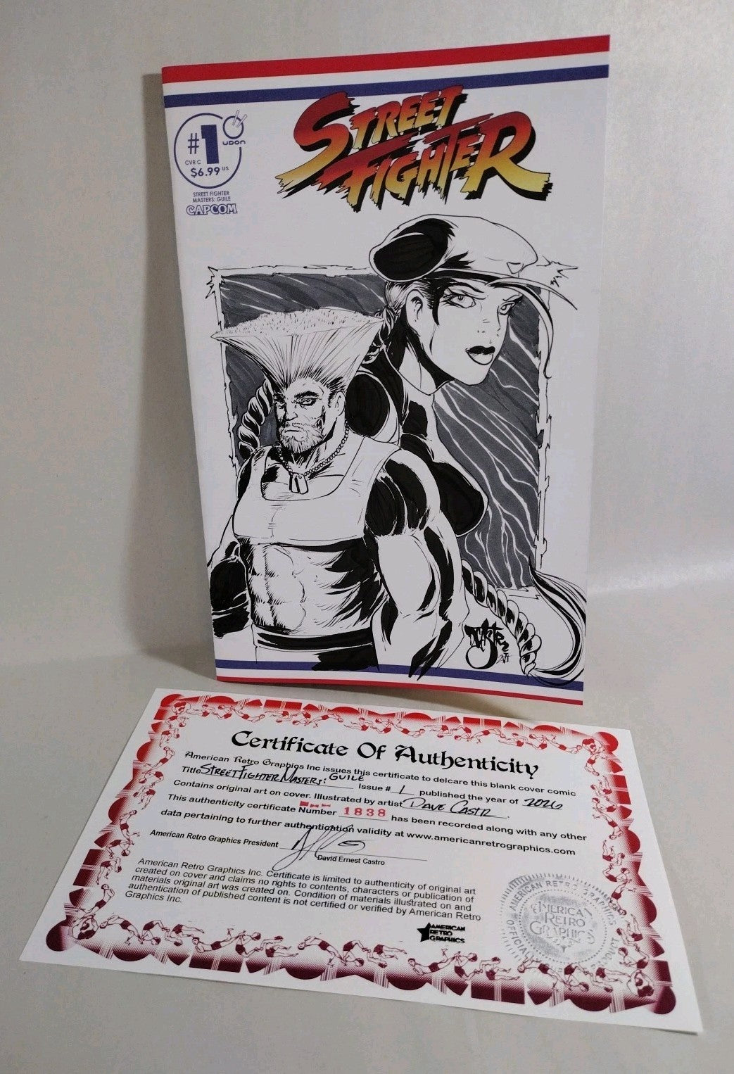 Street Fighter Masters Guile 1 (2026) Udon Capcom Sketch Cover W Original Art