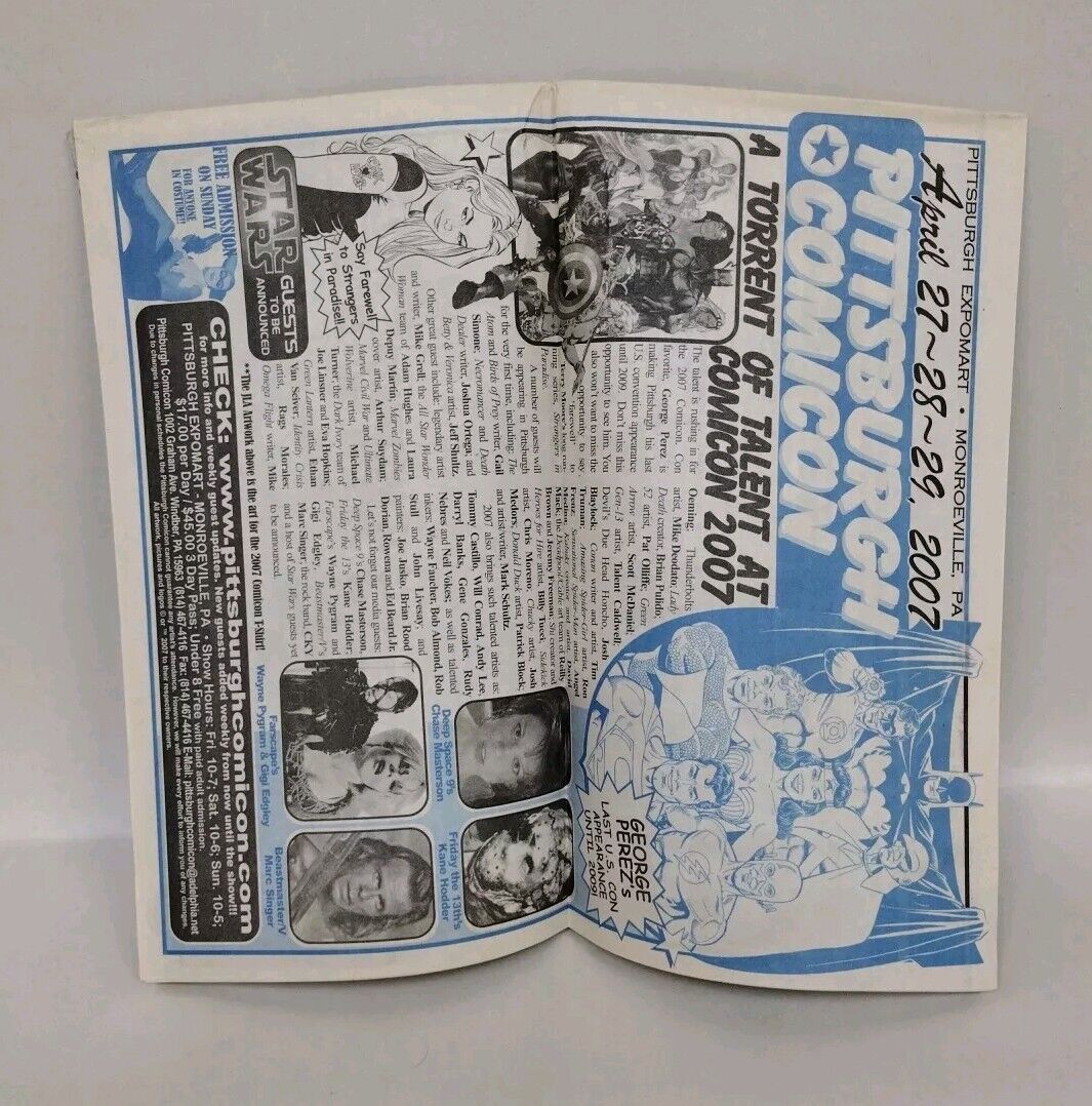 Pittsburgh Comic Con (2007) Newspaper Mailer Signed Tim Vigil