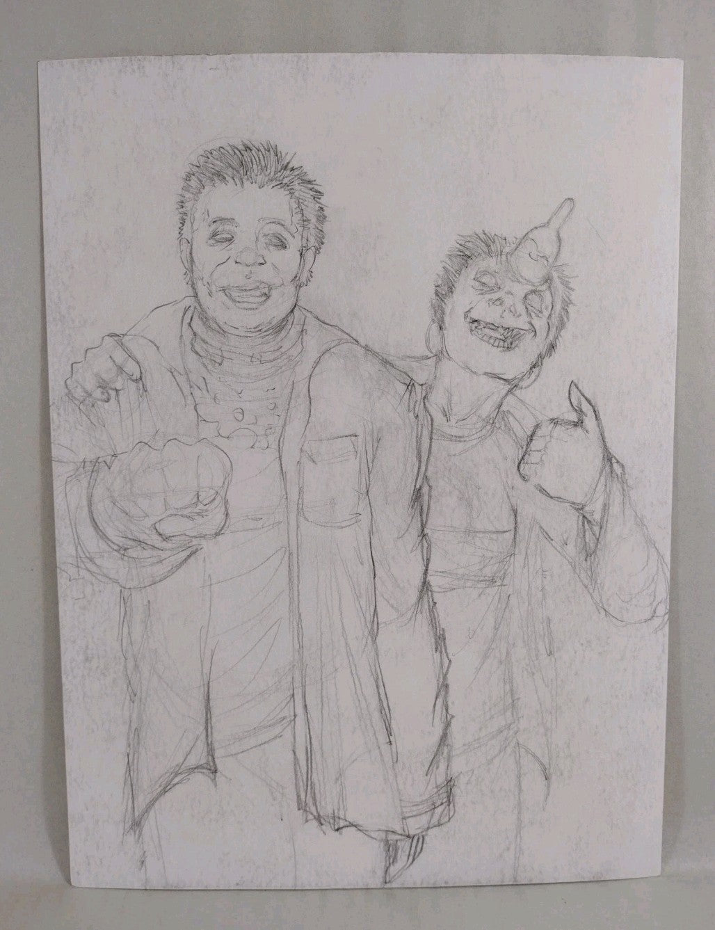 Evil! (2025) Original 9 X 12" Evil Ernie & Lady Death Dave Castr Inked Art W COA