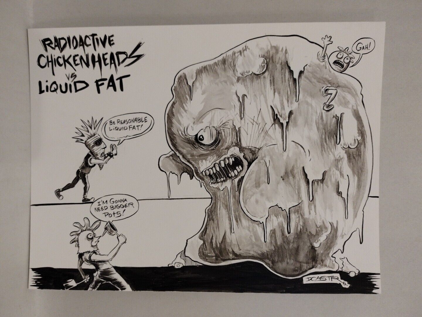 Radioactive Chicken Heads Original Unpublished Comic Art Page Set Dave Castr