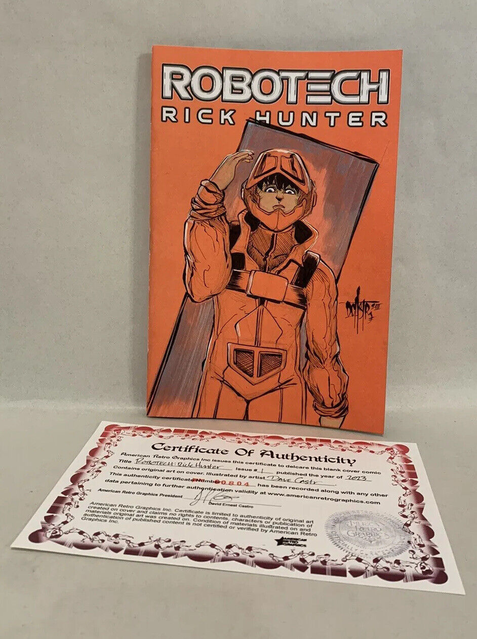 ROBOTECH: RICK HUNTER #1 Blank Sketch Cover Comic 2023 Original Dave Castr Art