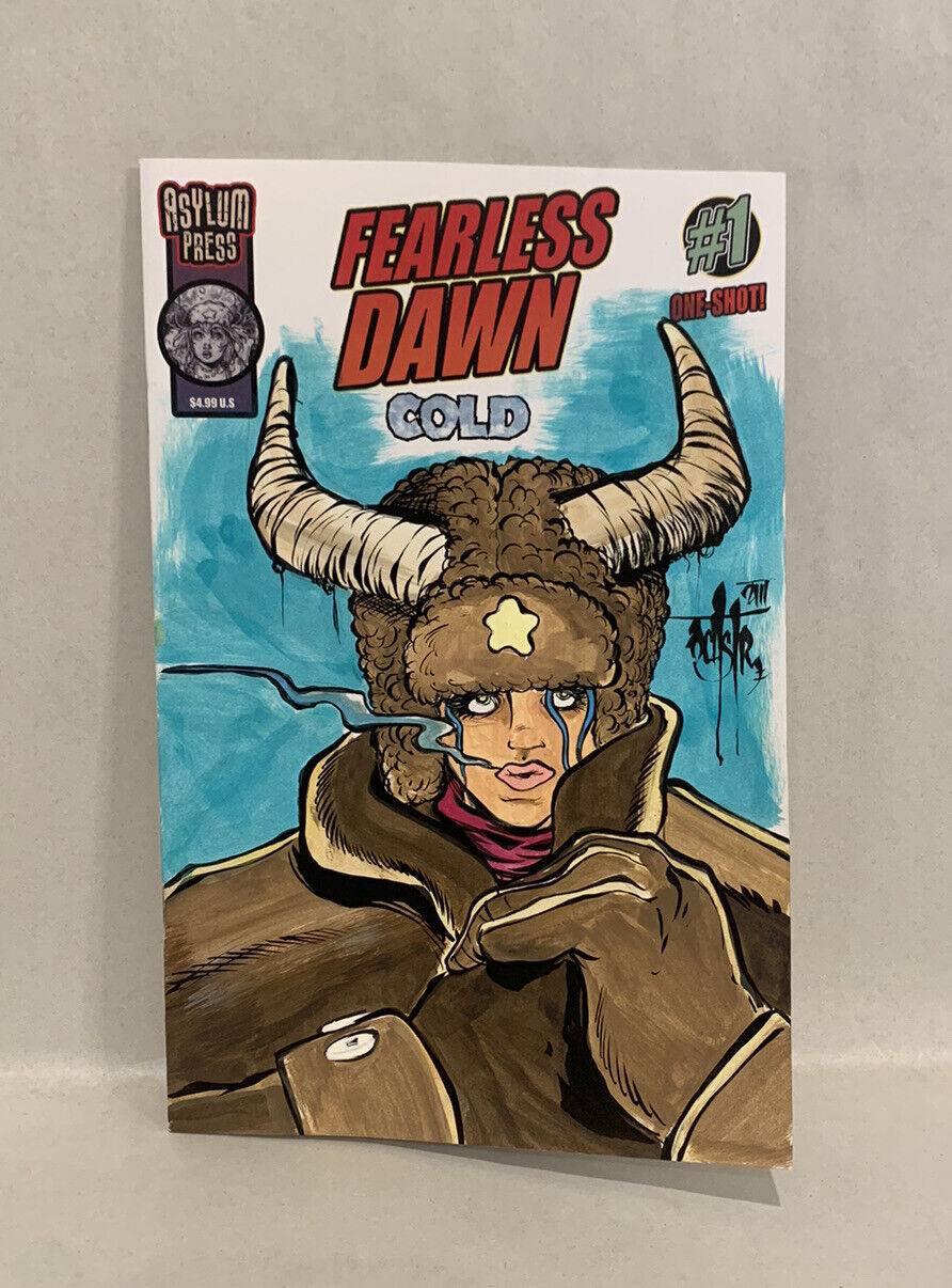 FEARLESS DAWN COLD #1 Blank Sketch Variant Cover Comic W Original Art Dave Castr