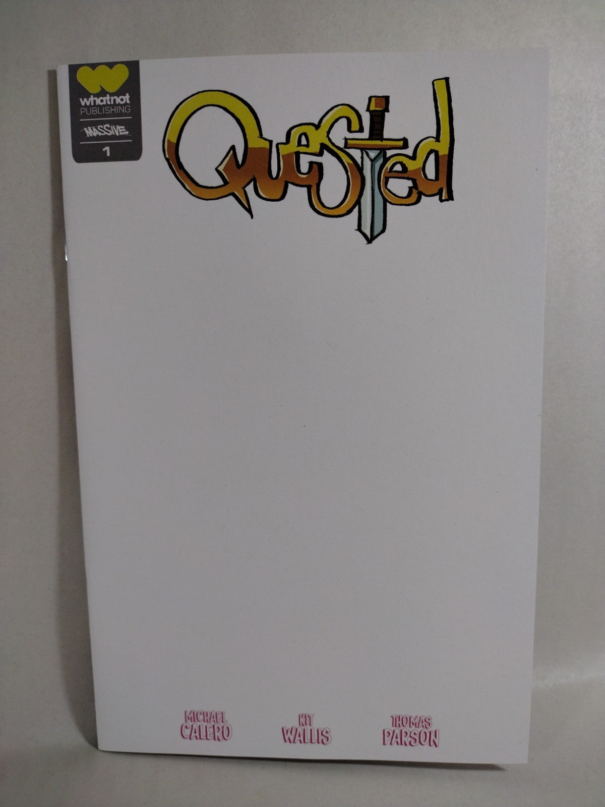 QUESTED 1 (2022) Whatnot Massive Blank Sketch Cover Comic Calero Wallis NM