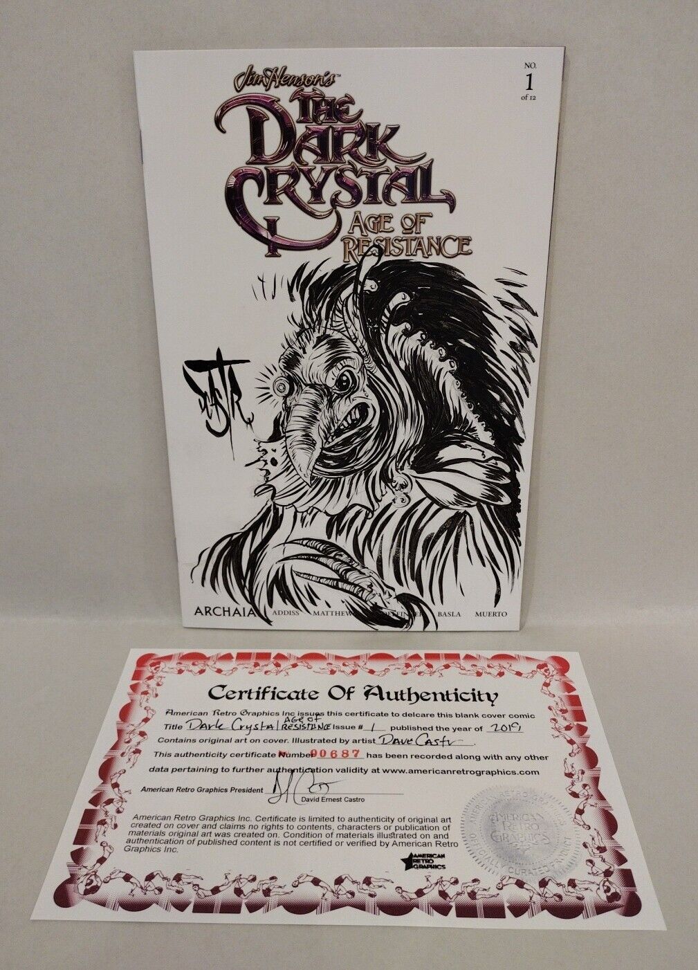 Dark Crystal Age of Resistance 1 (2019) Blank Cover Variant Comic W Original Art