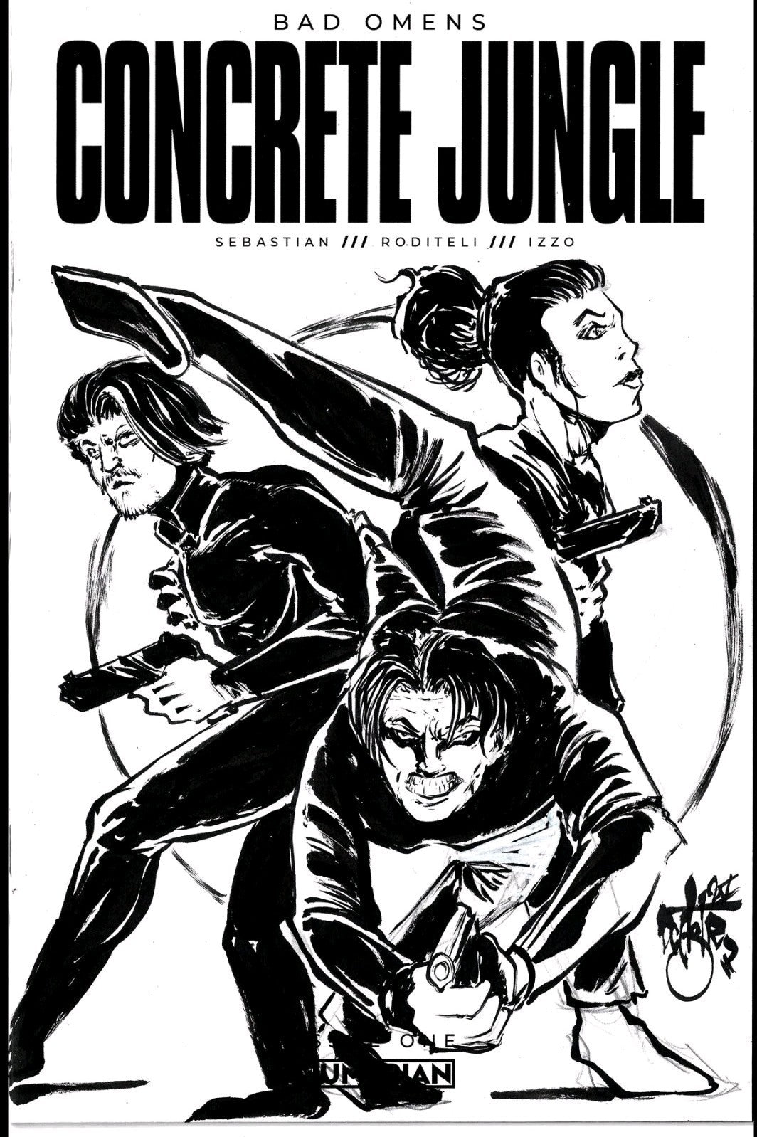 Bad Omens Concrete Jungle #1 Sumerian Sketch Cover Variant W Original DCastr Art