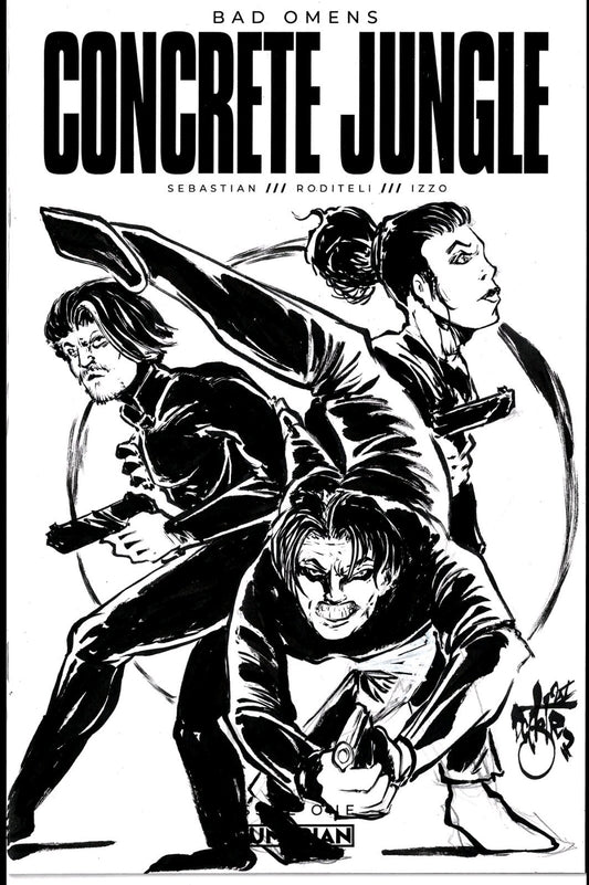 Bad Omens Concrete Jungle #1 Sumerian Sketch Cover Variant W Original DCastr Art