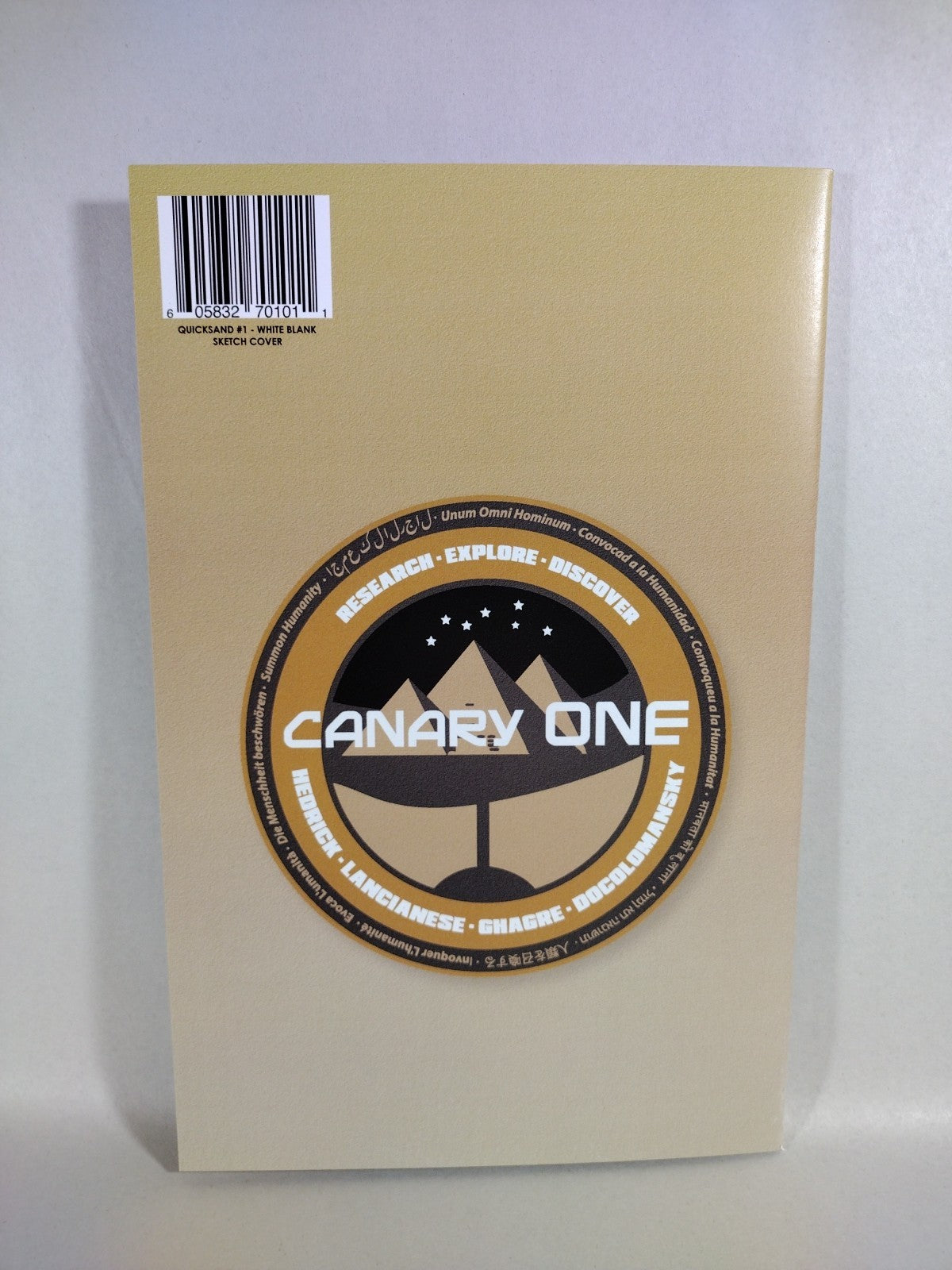 Quicksand #1 (2021) Jonathan Hedrick Blank Sketch Cover Variant Lanianese NM