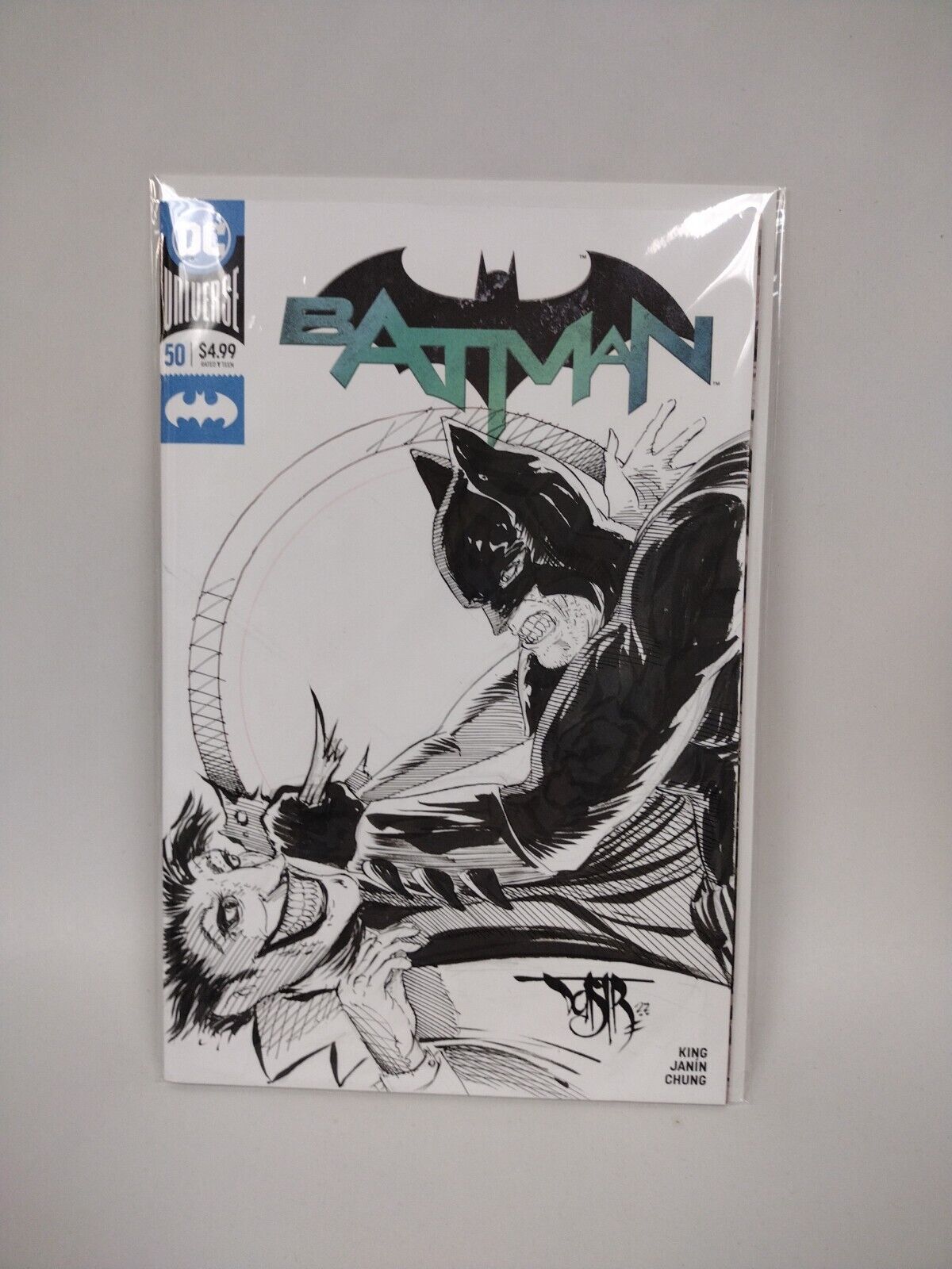 BATMAN #50 Blank Cover Variant Original DCastr Art COA