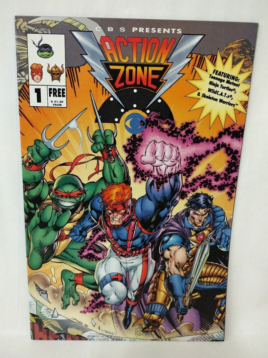 CBS Action Zone #1 (1994) Comic Skeleton Warriors 1st Appearance TMNT Wildcats