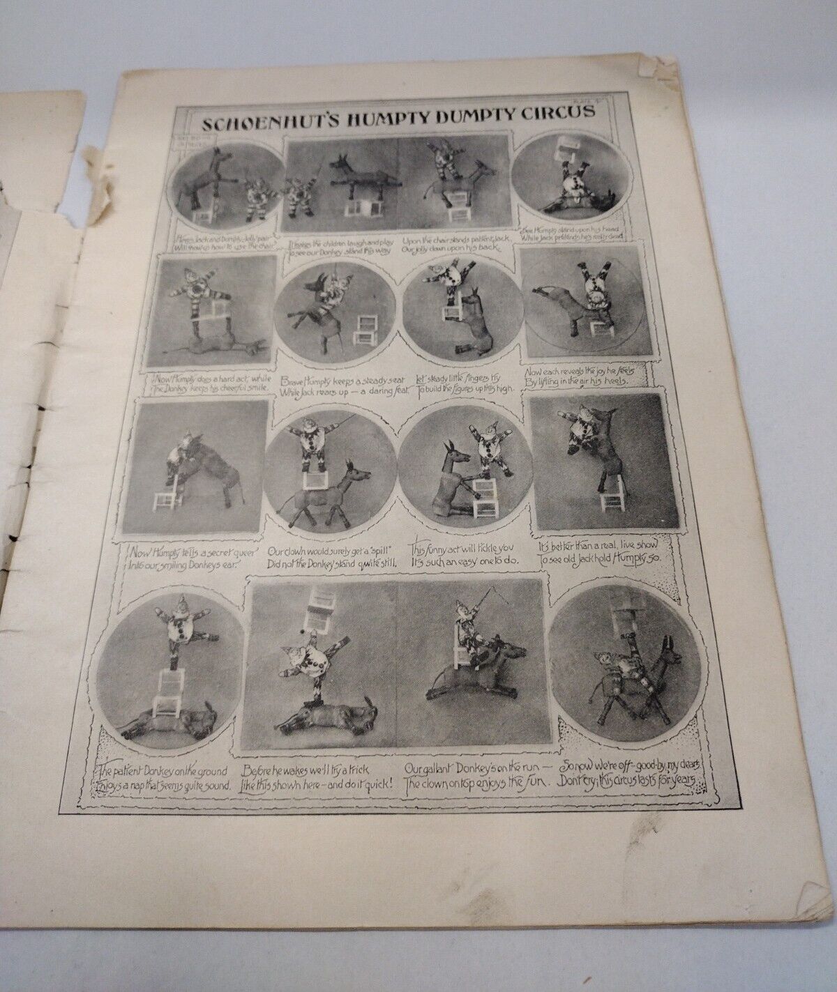 Schoenhut Humpty Dumpty Circus (1900) Toy Catalog Illustrations + Photo 28 Pages