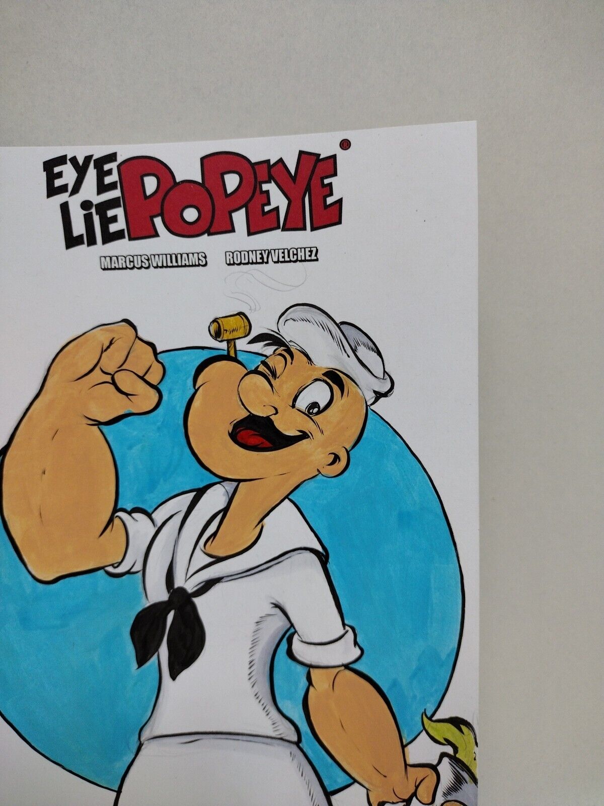 Popeye Eye Lie #1 (2024) Massive Sketch Variant Comic W Original Art