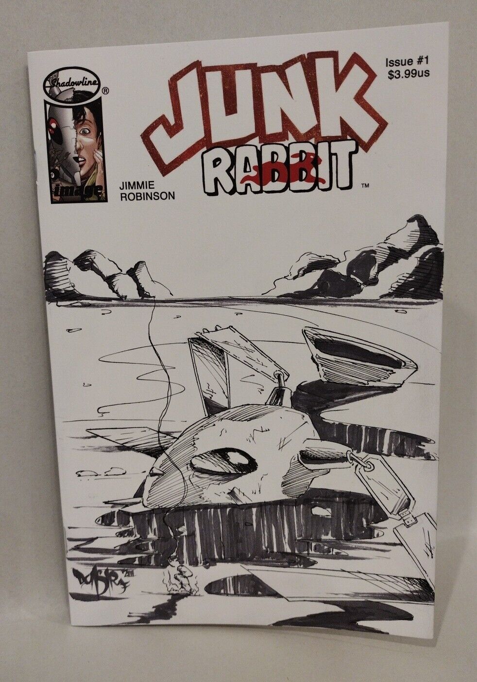 Junk Rabbit 1 (2023) Image Blank Comic Variant W Original Dave Castr Art COA