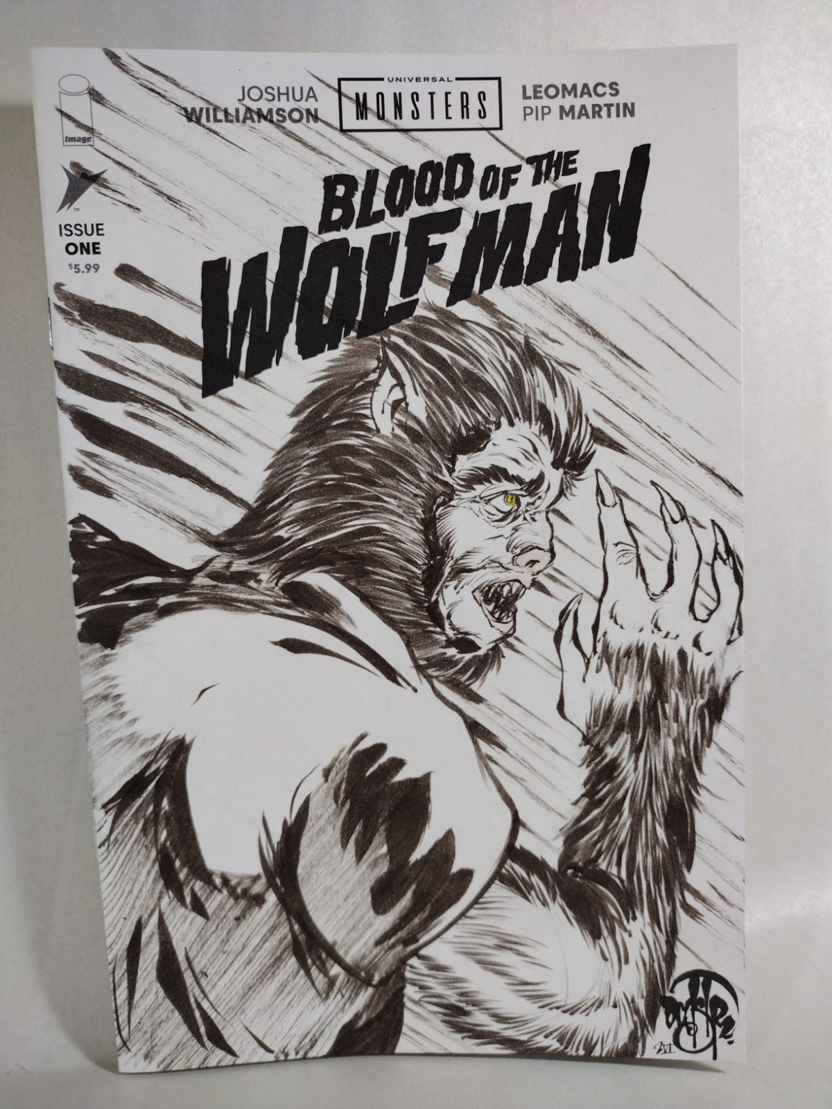 Blood Of The Wolfman #1 Image Comic 2026 Sketch Cover Var W Original DCastr Art