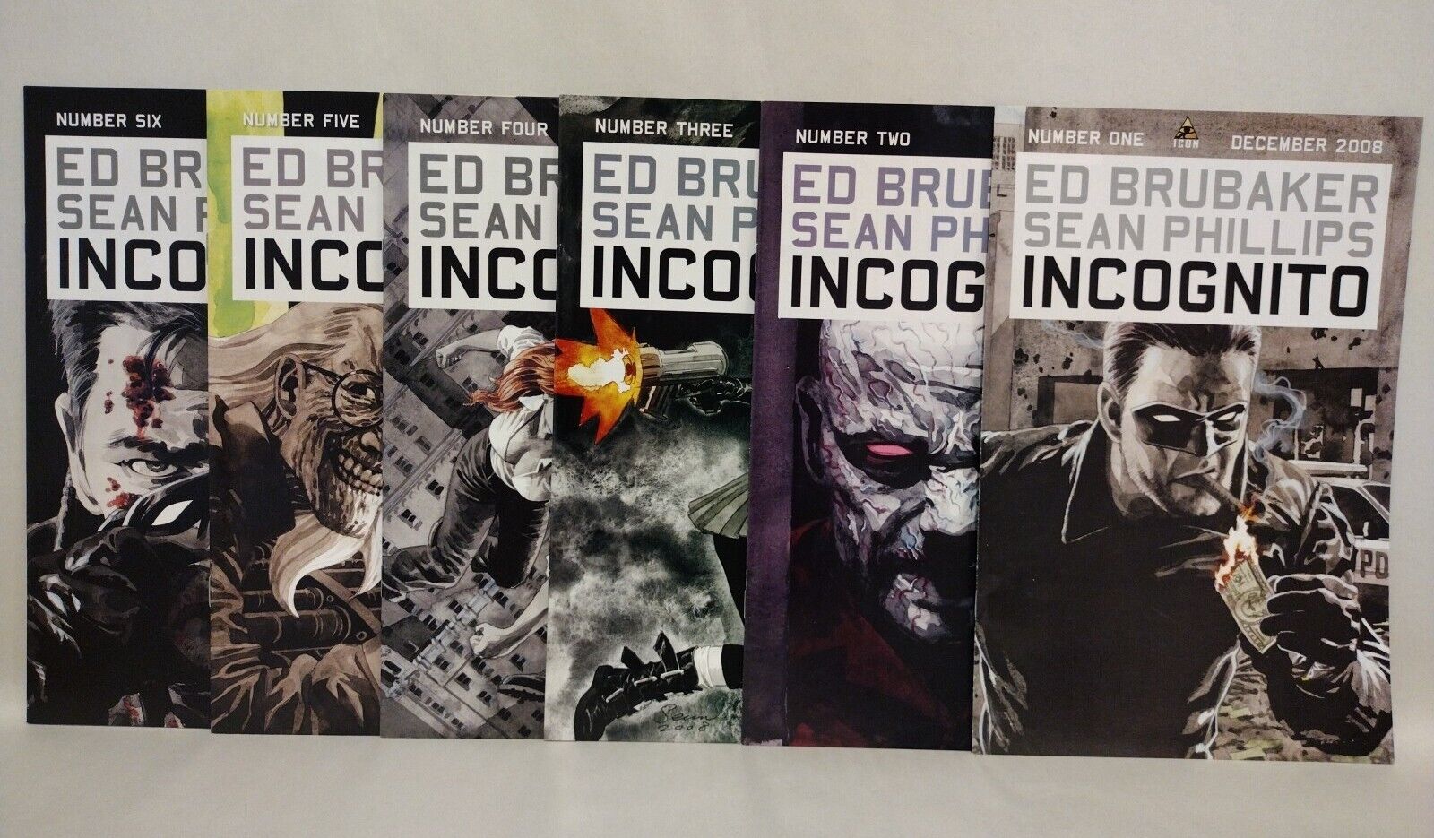 Incognito (2008) Icon Complete Comic Set #1 2 3 4 5 6 Ed Brubaker Sean Phillips