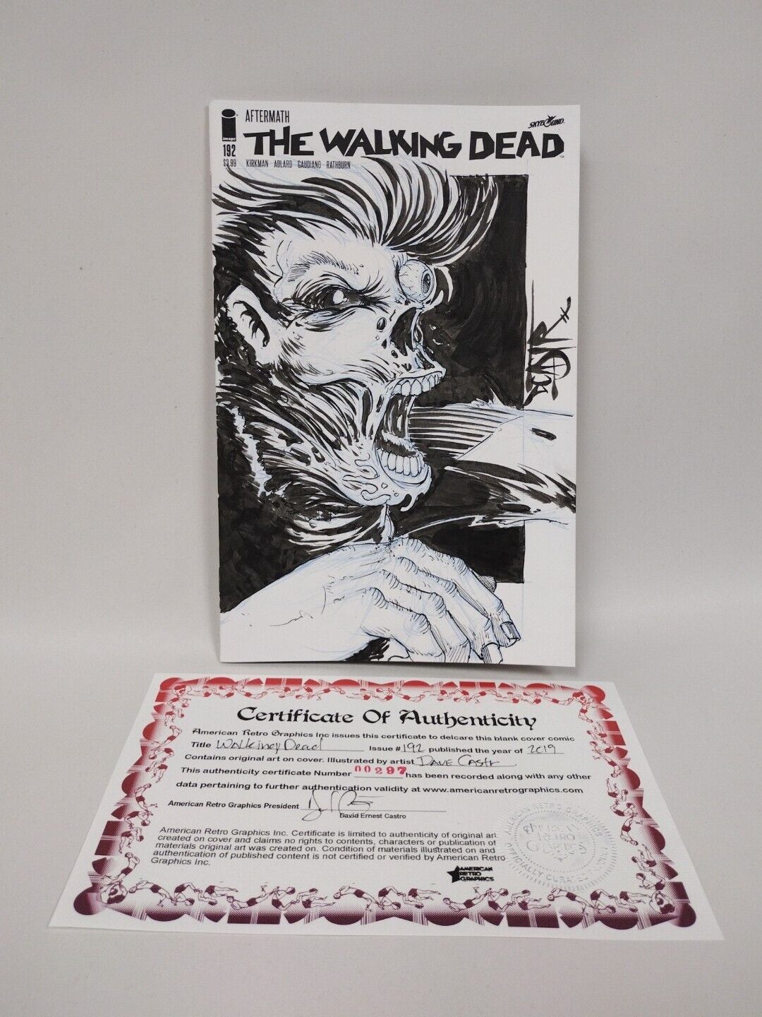 The Walking Dead #192 Blank Cover Sketch Variant W Original Art DCASTR ARG #297