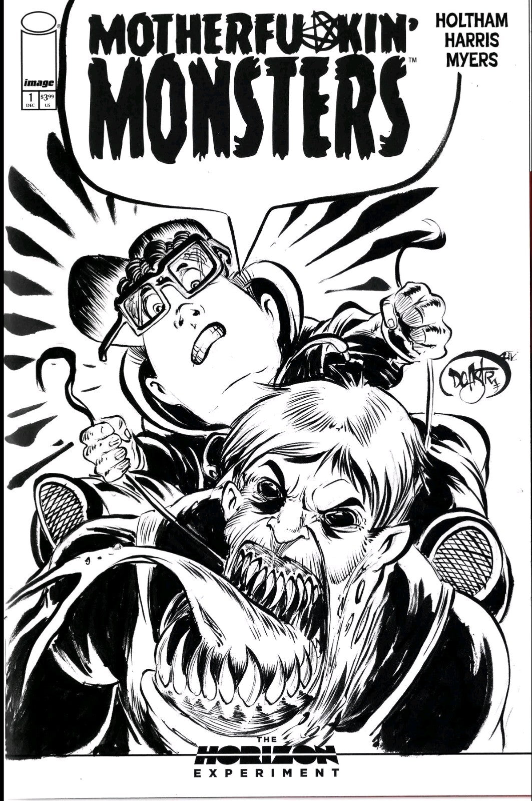 Mother Fu*kin Monsters #1 Image Comic Sketch Variant W Original DCastr Art