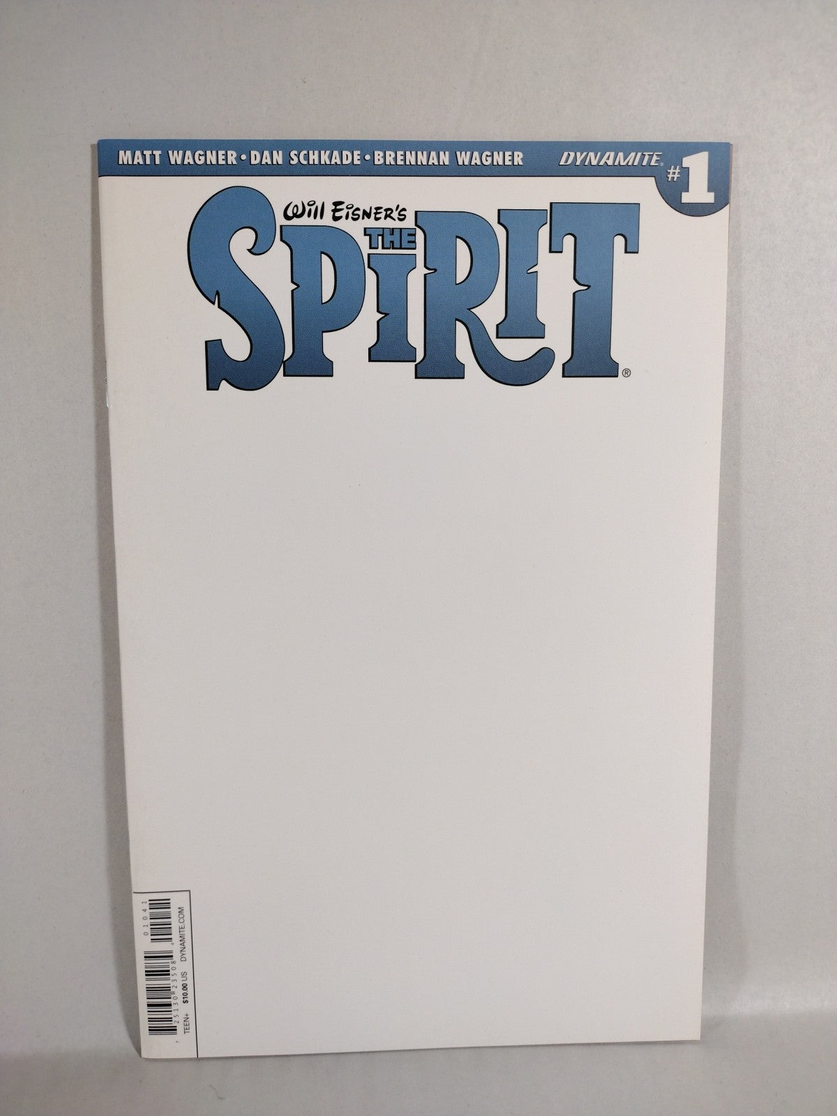Will Eisner's The Spirit #1 2015 Dynamite Comic Blank Sketch Variant Cover VF-NM