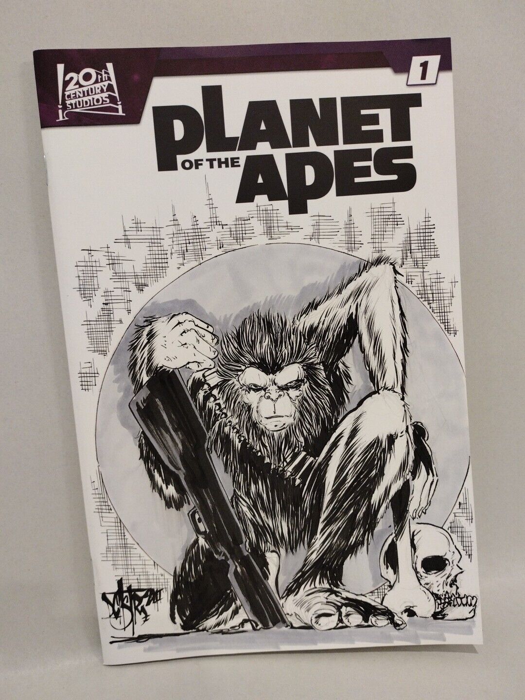 Planet Of The Apes #1 Sketch Cover Variant Comic 2023 W Dave Castr Original Art