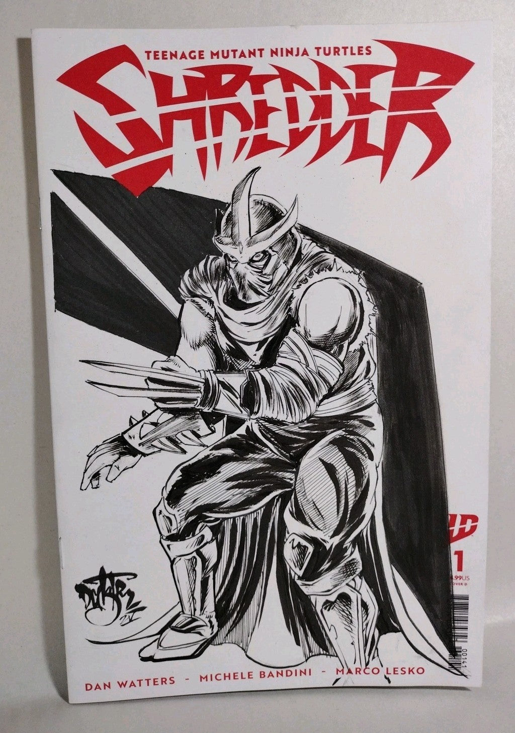 TMNT Shredder #1 (2025) IDW Comic Sketch Cover Variant W Original Dave Castr Art