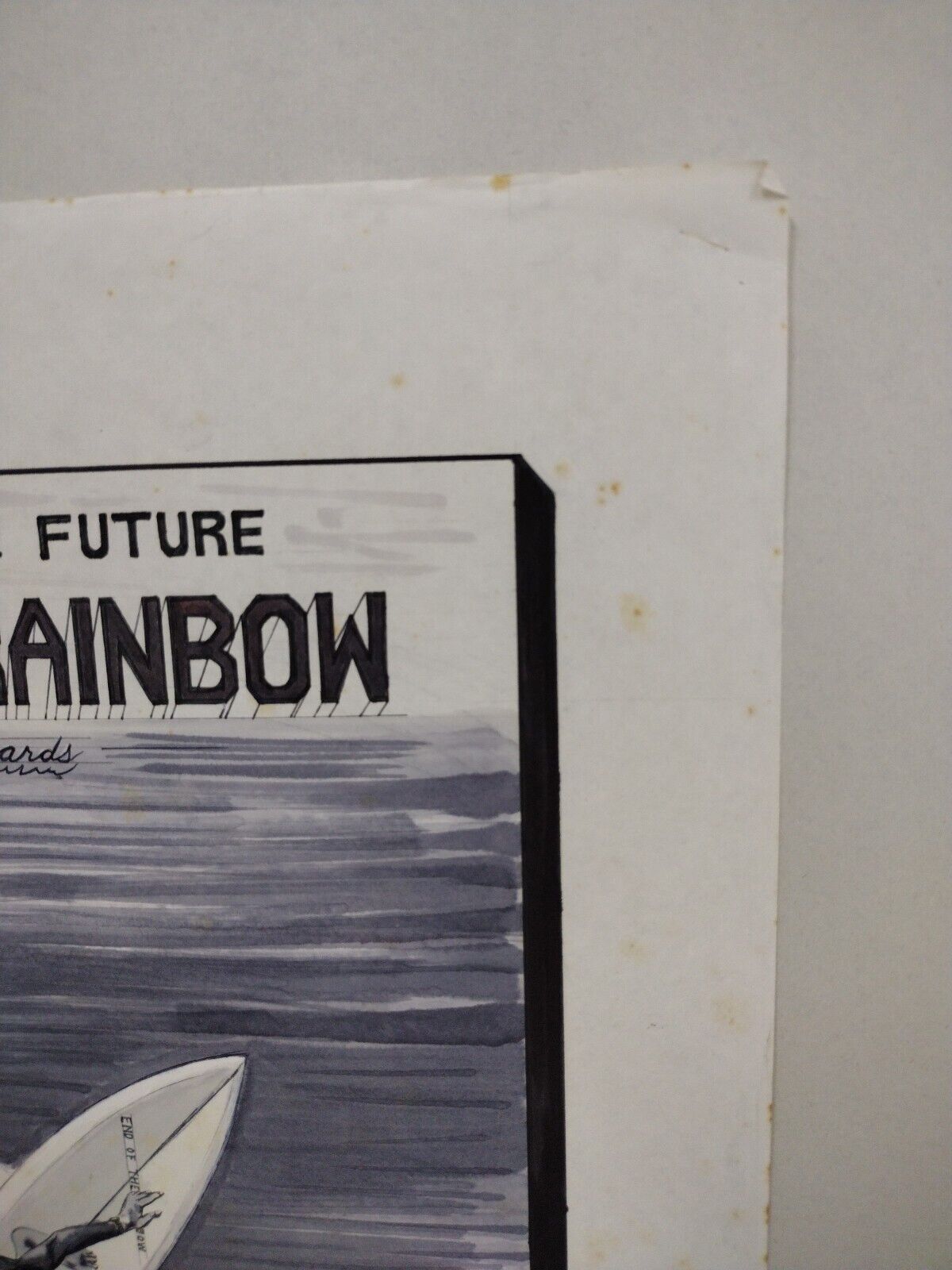 Original End Of The Rainbow Custom Surfboards 14 X 17 Vintage Layout Art