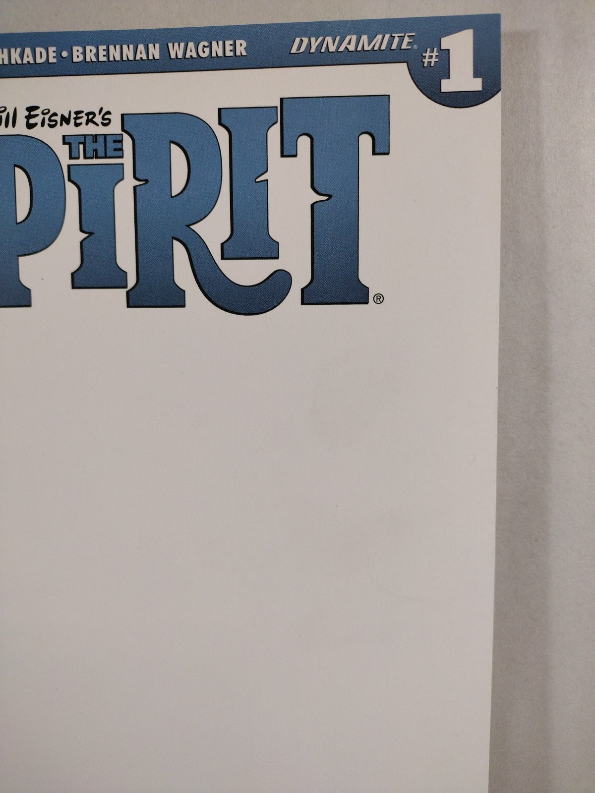 Will Eisner's The Spirit #1 2015 Dynamite Comic Blank Sketch Variant Cover VF-NM