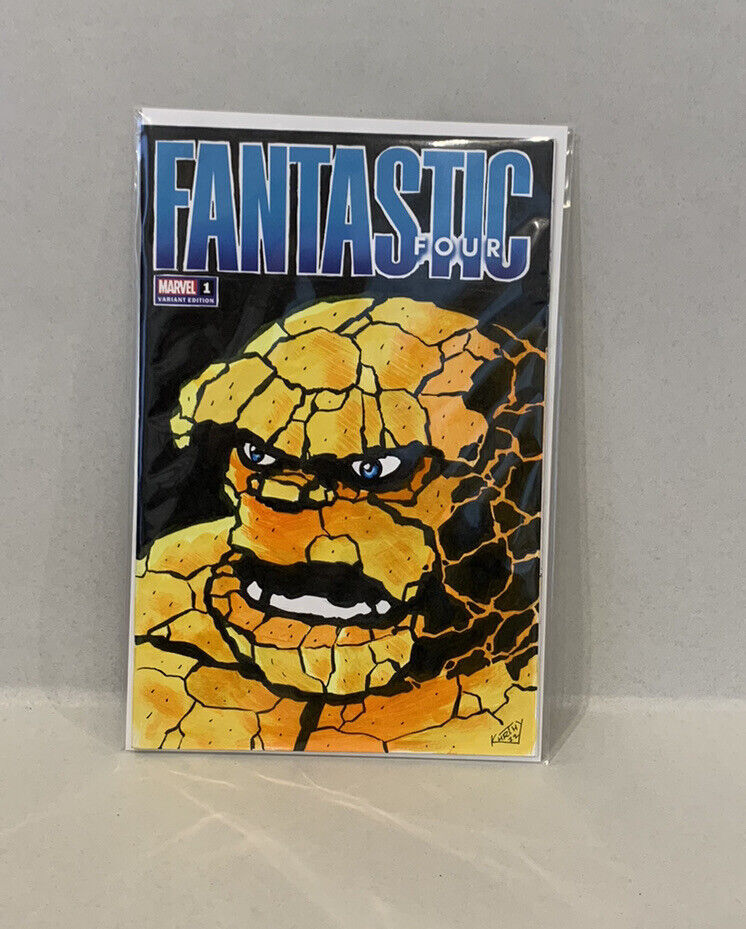 FANTASTIC FOUR #1 Blank Cover Variant Comic 2022 W Original BOB KURTHY Art COA
