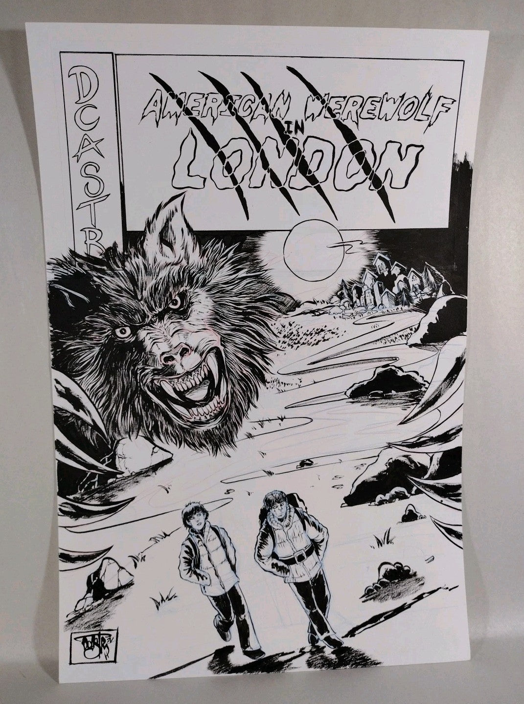American Werewolf In London #1 (2025) Faux Comic Cover Original + Color DCastr