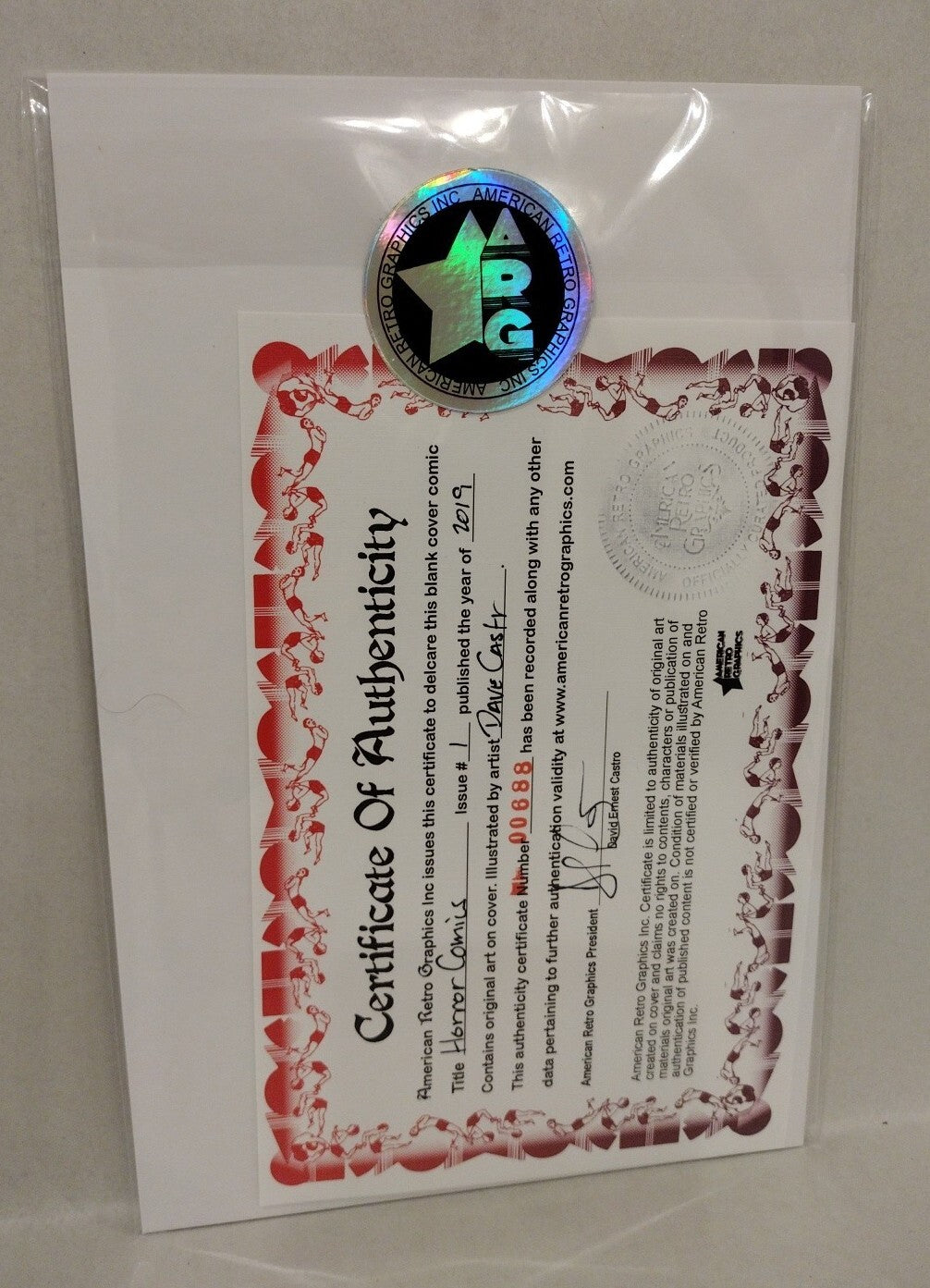 Horror Comics #1 (2019) Antarctic Press Sketch Cover W Original Dave Castr Art