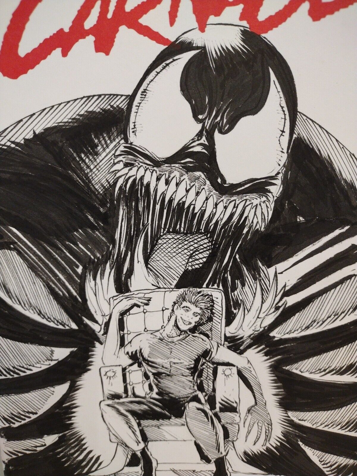 ABSOLUTE CARNAGE #1 Blank Sketch Variant Cover Comic W Original Dcastr Venom Art