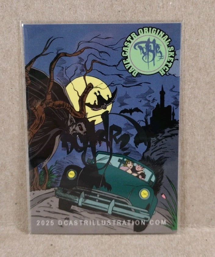 Dave Castr Crusin (2025) OAC Sketch Card W Original Marvel Scarlet Witch Art