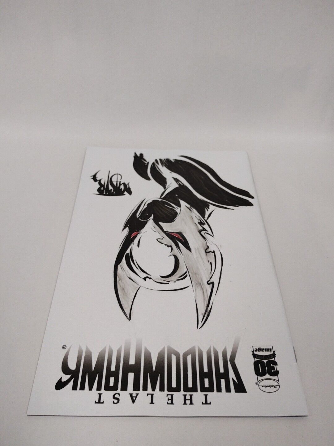 THE LAST SHADOWHAWK WHITE BLANK COVER SKETCH VARIANT W ORIGINAL ART DCASTR ARG